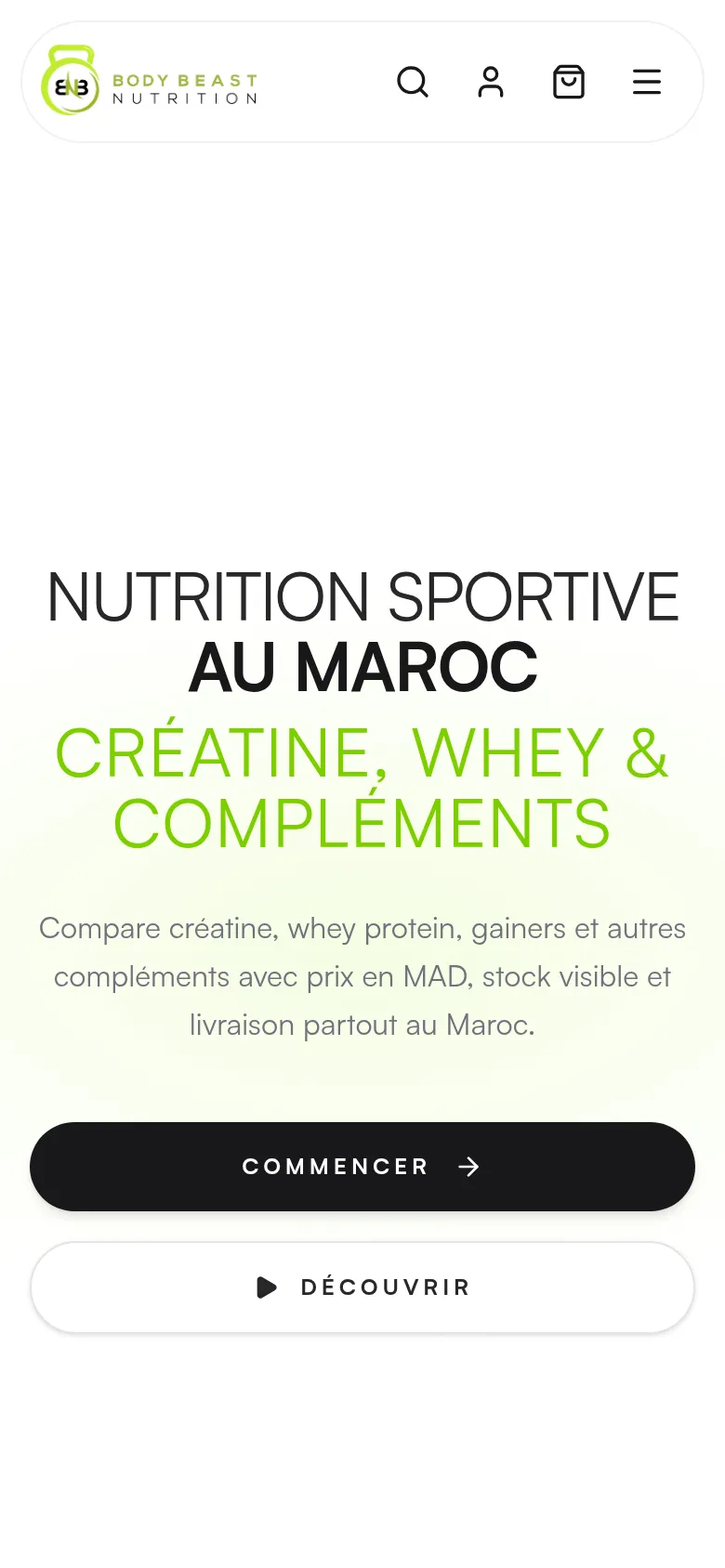 BodyBeast Nutri on mobile